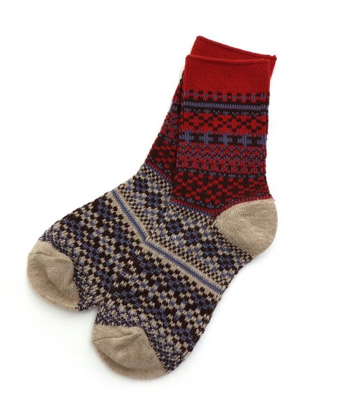 BREEZE（ブリーズ）の「ノルディックソックス（ソックス/靴下・キッズ・グリーン/レッド・15 /21/24/18）」の9枚目の写真