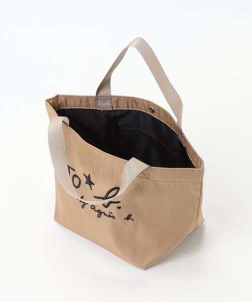 To b. by agnes b.（トゥービーバイアニエスベー）の「ロゴ 刺繍 ミニ トートバッグ（トートバッグ・レディース・ベージュ・UNI）」の5枚目の写真