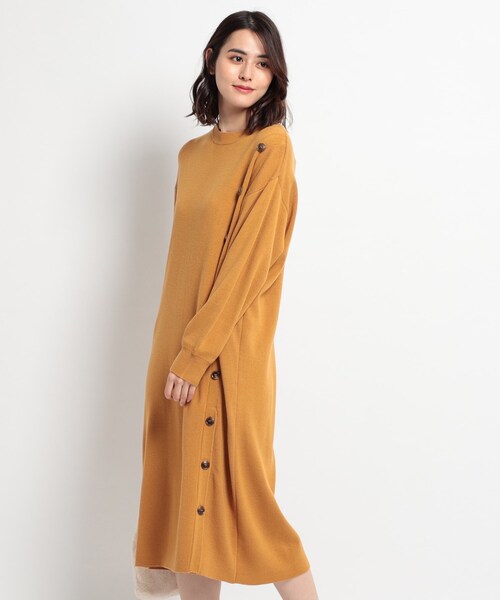 セール S Ll ボタンデザインニットワンピース ワンピース Grove グローブ のファッション通販 Zozotown
