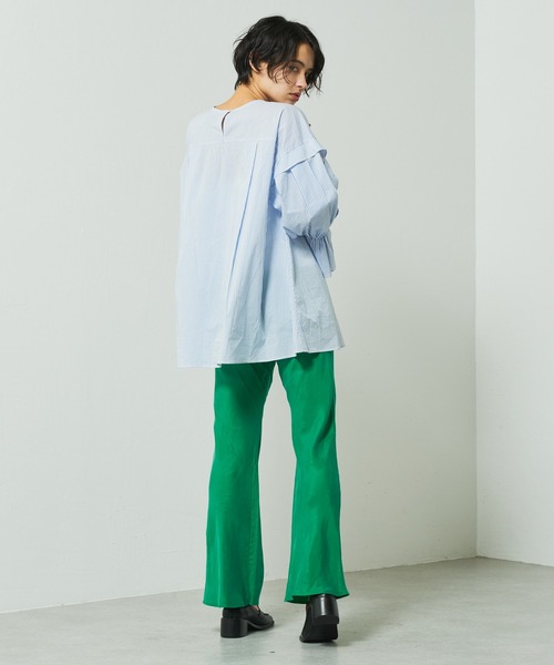 Lui's(ルイス)の「バイアスフレアイージーパンツ(スラックス・レディース・ブラック/ピンク/グリーン・FREE)」の8枚目の写真