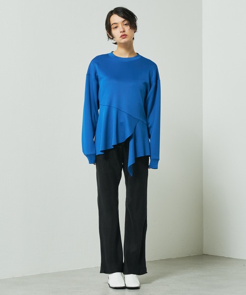 Lui's(ルイス)の「バイアスフレアイージーパンツ(スラックス・レディース・ブラック/ピンク/グリーン・FREE)」の10枚目の写真