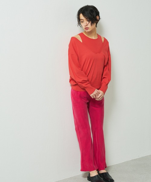 Lui's(ルイス)の「バイアスフレアイージーパンツ(スラックス・レディース・ブラック/ピンク/グリーン・FREE)」の17枚目の写真