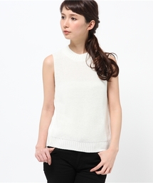BEAMS LIGHTS Women's | BEAMS LIGHTS / 後ろ身頃シフォンベスト(ニット/セーター)