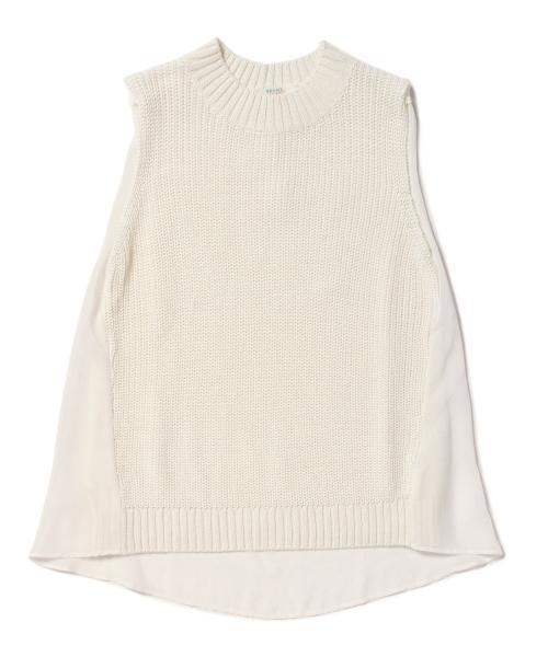 BEAMS LIGHTS Women's(ビームスライツ ウィメンズ)の「BEAMS LIGHTS / 後ろ身頃シフォンベスト(ニット/セーター・レディース・オフホワイト/グレー・ONE SIZE)」の4枚目の写真