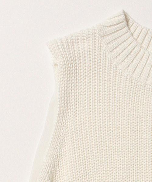 BEAMS LIGHTS Women's(ビームスライツ ウィメンズ)の「BEAMS LIGHTS / 後ろ身頃シフォンベスト(ニット/セーター・レディース・オフホワイト/グレー・ONE SIZE)」の3枚目の写真