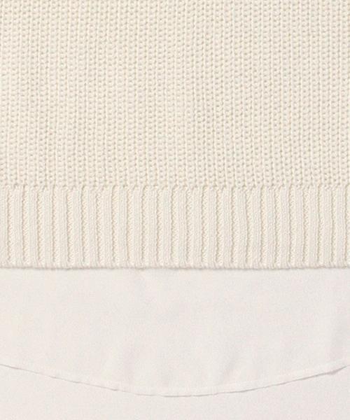 BEAMS LIGHTS Women's(ビームスライツ ウィメンズ)の「BEAMS LIGHTS / 後ろ身頃シフォンベスト(ニット/セーター・レディース・オフホワイト/グレー・ONE SIZE)」の8枚目の写真