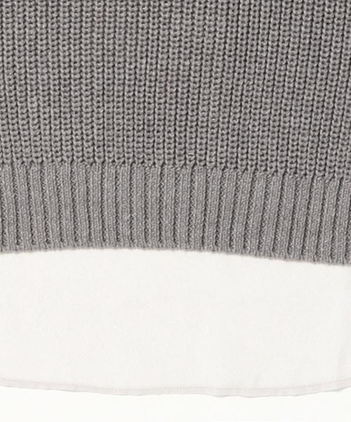 BEAMS LIGHTS Women's(ビームスライツ ウィメンズ)の「BEAMS LIGHTS / 後ろ身頃シフォンベスト(ニット/セーター・レディース・オフホワイト/グレー・ONE SIZE)」の6枚目の写真