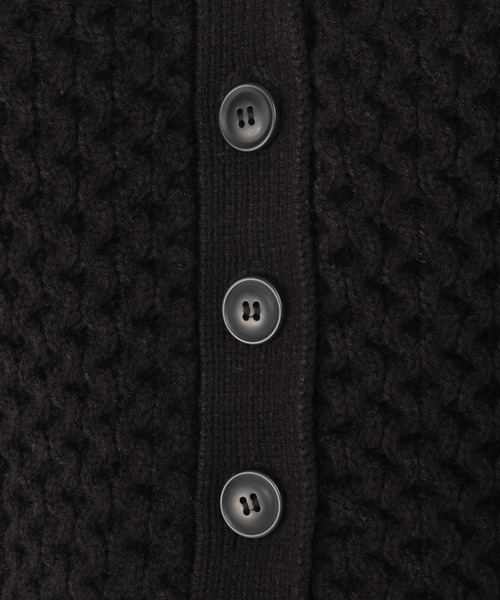 studio CLIP（スタディオクリップ）の「5ゲージパッチワークカーディガン（カーディガン/ボレロ・レディース・モカ/オフホワイト/レッド/ブラック・MEDIUM/LARGE）」の8枚目の写真