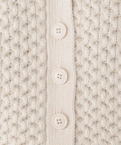 studio CLIP（スタディオクリップ）の「5ゲージパッチワークカーディガン（カーディガン/ボレロ・レディース・モカ/オフホワイト/レッド/ブラック・MEDIUM/LARGE）」の19枚目の写真