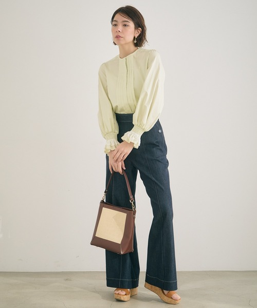 ANAYI（アナイ）の「【雑誌掲載】スクエアハンドバッグ（ショルダーバッグ・レディース・ネイビー/ダークブラウン・FREE）」の21枚目の写真