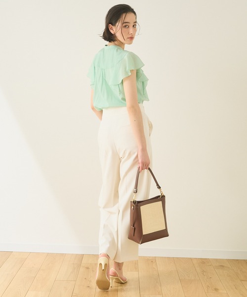 ANAYI（アナイ）の「【雑誌掲載】スクエアハンドバッグ（ショルダーバッグ・レディース・ネイビー/ダークブラウン・FREE）」の6枚目の写真