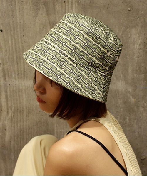 CONTROL FREAK（コントロールフリーク）の「CONTROL FREAK(コントロールフリーク)パターンリバーシブルバケットハット（ハット・レディース・アイボリー/グリーン/カーキ・FREE/SMALL）」の3枚目の写真