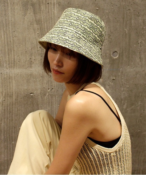 CONTROL FREAK（コントロールフリーク）の「CONTROL FREAK(コントロールフリーク)パターンリバーシブルバケットハット（ハット・レディース・アイボリー/グリーン/カーキ・FREE/SMALL）」の7枚目の写真