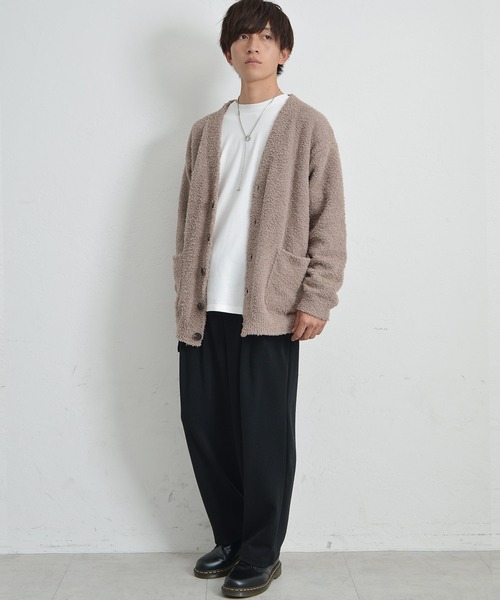 MinoriTY(マイノリティ)の「ビッグシルエット ロンT ペールトーンカラー無地 カットソー(Tシャツ/カットソー・メンズ・ブラック/ダークグリーン/ベージュ/オフホワイト/ピンク/グレー系その他・M/L/XL)」の8枚目の写真