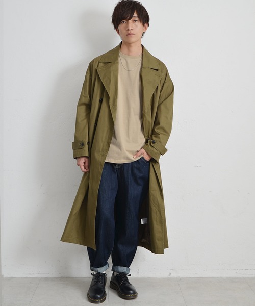 MinoriTY(マイノリティ)の「ビッグシルエット ロンT ペールトーンカラー無地 カットソー(Tシャツ/カットソー・メンズ・ブラック/ダークグリーン/ベージュ/オフホワイト/ピンク/グレー系その他・M/L/XL)」の14枚目の写真