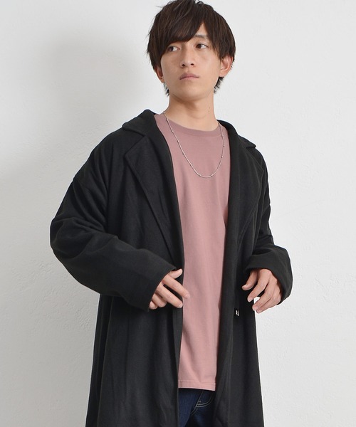 MinoriTY(マイノリティ)の「ビッグシルエット ロンT ペールトーンカラー無地 カットソー(Tシャツ/カットソー・メンズ・ブラック/ダークグリーン/ベージュ/オフホワイト/ピンク/グレー系その他・M/L/XL)」の17枚目の写真