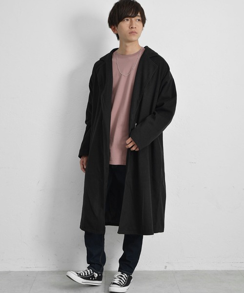 MinoriTY(マイノリティ)の「ビッグシルエット ロンT ペールトーンカラー無地 カットソー(Tシャツ/カットソー・メンズ・ブラック/ダークグリーン/ベージュ/オフホワイト/ピンク/グレー系その他・M/L/XL)」の18枚目の写真