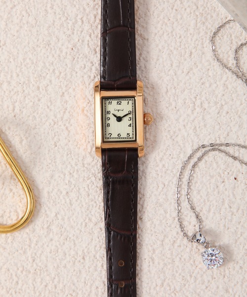 Ungrid（アングリッド）の「【ungrid/アングリッド】クラシックレクタングルフェイス腕時計（アナログ腕時計・レディース・ブラック/ダークブラウン/ブラウン・FREE）」の3枚目の写真