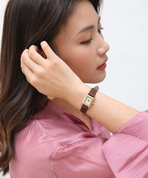 Ungrid（アングリッド）の「【ungrid/アングリッド】クラシックレクタングルフェイス腕時計（アナログ腕時計・レディース・ブラック/ダークブラウン/ブラウン・FREE）」の16枚目の写真