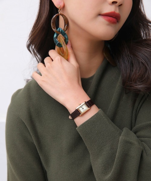 Ungrid（アングリッド）の「【ungrid/アングリッド】クラシックレクタングルフェイス腕時計（アナログ腕時計・レディース・ブラック/ダークブラウン/ブラウン・FREE）」の20枚目の写真