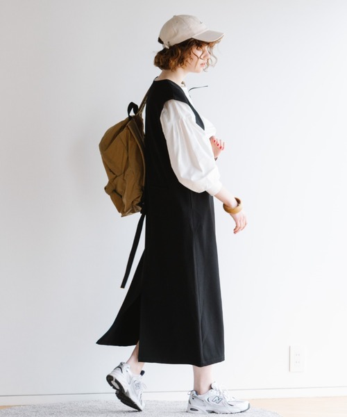 Doux archives(ドゥアルシーヴ)の「【web限定】Vネックカフタンワンピース(ワンピース・レディース・ブラック/ベージュ/イエロー・FREE)」の8枚目の写真
