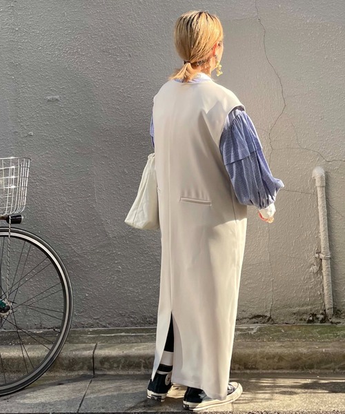 Doux archives(ドゥアルシーヴ)の「【web限定】Vネックカフタンワンピース(ワンピース・レディース・ブラック/ベージュ/イエロー・FREE)」の21枚目の写真
