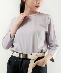 PAGE ONE　吸水速乾USAコットン7分袖Tシャツ