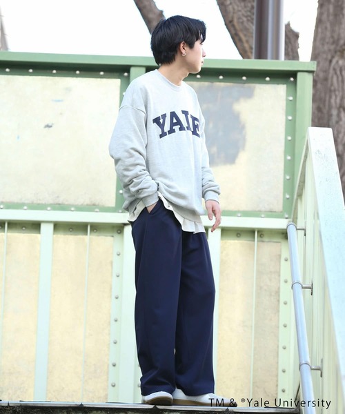 SENSE OF PLACE by URBAN RESEARCH（センスオブプレイスバイアーバンリサーチ）の「『別注』YALE×SENSEOFPLACE カレッジロゴスウェット（スウェット・メンズ・ライトグレー/ライトブルー/ネイビー・LARGE/X-LARGE/MEDIUM）」の9枚目の写真