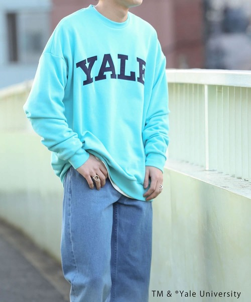 SENSE OF PLACE by URBAN RESEARCH（センスオブプレイスバイアーバンリサーチ）の「『別注』YALE×SENSEOFPLACE カレッジロゴスウェット（スウェット・メンズ・ライトグレー/ライトブルー/ネイビー・LARGE/X-LARGE/MEDIUM）」の13枚目の写真