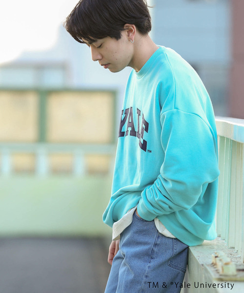 SENSE OF PLACE by URBAN RESEARCH（センスオブプレイスバイアーバンリサーチ）の「『別注』YALE×SENSEOFPLACE カレッジロゴスウェット（スウェット・メンズ・ライトグレー/ライトブルー/ネイビー・LARGE/X-LARGE/MEDIUM）」の15枚目の写真