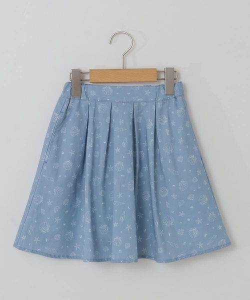 a.v.v（アーヴェヴェ）の「[100-130]タックフレアスカート（スカート・キッズ・ブルー/ライトパープル/ブラック/ネイビー/クリーム/ミント/ホワイト/ライトブルー・130/110/100/120）」の10枚目の写真