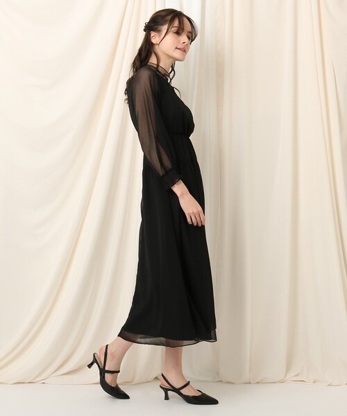 couture brooch（クチュールブローチ）の「◆ストラップ付　バックリボンミュールパンプス（パンプス・レディース・ブラック/ライトグレー・40/30）」の10枚目の写真