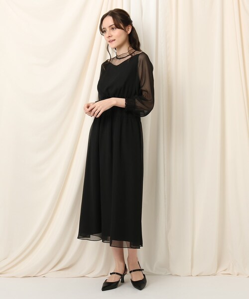 couture brooch（クチュールブローチ）の「◆ストラップ付　バックリボンミュールパンプス（パンプス・レディース・ブラック/ライトグレー・40/30）」の11枚目の写真