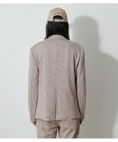 AZUL by moussy（アズールバイマウジー）の「KNIT JACQUARD JACKET/ニットジャガードジャケット（テーラードジャケット・メンズ・グレー系その他/ベージュ系その他・SMALL/LARGE/MEDIUM）」の8枚目の写真