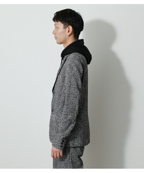 AZUL by moussy（アズールバイマウジー）の「KNIT JACQUARD JACKET/ニットジャガードジャケット（テーラードジャケット・メンズ・グレー系その他/ベージュ系その他・SMALL/LARGE/MEDIUM）」の16枚目の写真