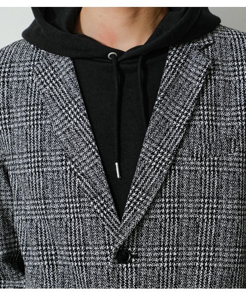 AZUL by moussy（アズールバイマウジー）の「KNIT JACQUARD JACKET/ニットジャガードジャケット（テーラードジャケット・メンズ・グレー系その他/ベージュ系その他・SMALL/LARGE/MEDIUM）」の18枚目の写真