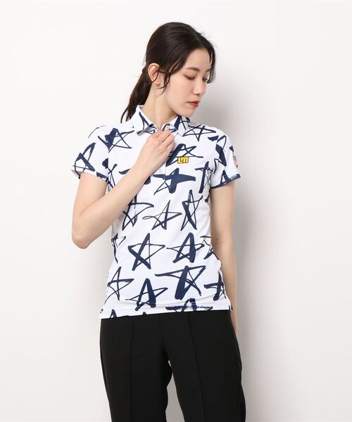 Loudmouth ラウドマウス ワンポイントロゴ 総柄 Uvカット Star Uvカット シャツ ブラウス 接触冷感 ゴルフウェア レディース シャツ ブラウス 接触冷感 ゴルフウェア レディース を購入できます Karlas Loudmouth ラウドマウス のファッション 半袖