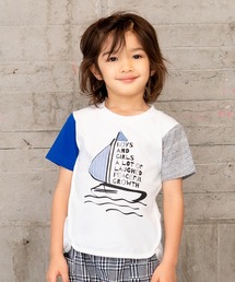 配色切り替えプリントTシャツ