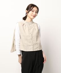 Samansa Mos2 | フリル襟前後着ベスト(ベスト)