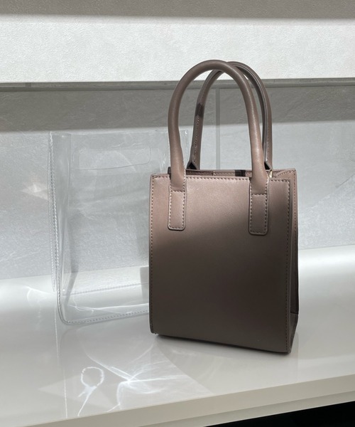 y/m by misato(イムバイミサト)の「クリアトートセットショルダーBAG(ショルダーバッグ・レディース・ブラウン/アイボリー・FREE)」の6枚目の写真