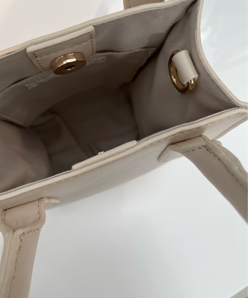 y/m by misato(イムバイミサト)の「クリアトートセットショルダーBAG(ショルダーバッグ・レディース・ブラウン/アイボリー・FREE)」の8枚目の写真