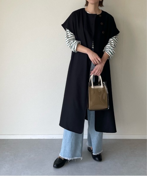 y/m by misato(イムバイミサト)の「クリアトートセットショルダーBAG(ショルダーバッグ・レディース・ブラウン/アイボリー・FREE)」の11枚目の写真