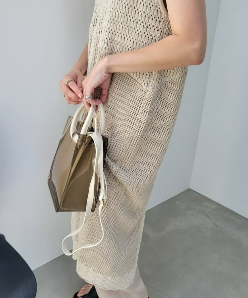 y/m by misato(イムバイミサト)の「クリアトートセットショルダーBAG(ショルダーバッグ・レディース・ブラウン/アイボリー・FREE)」の17枚目の写真