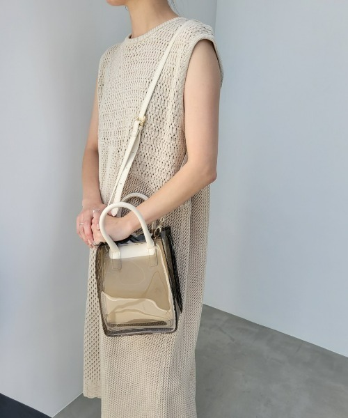 y/m by misato(イムバイミサト)の「クリアトートセットショルダーBAG(ショルダーバッグ・レディース・ブラウン/アイボリー・FREE)」の16枚目の写真