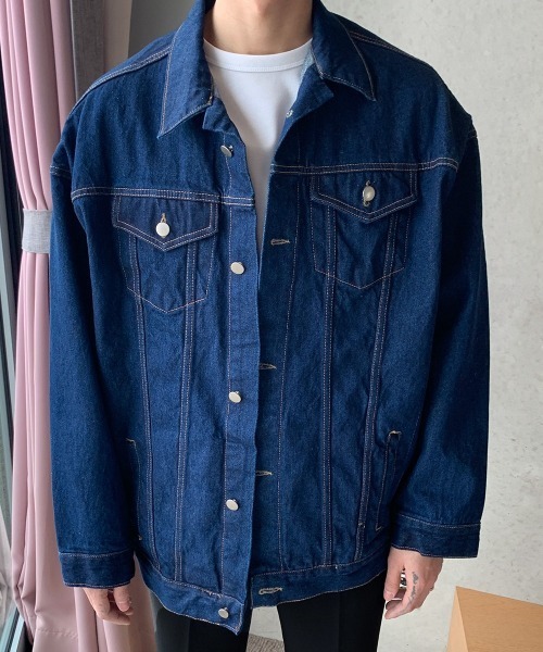 ASCLO(エジュクロ)の「ASCLO Perfect Ader Overfit Denim Jacket(デニムジャケット・メンズ・ライトブルー/ダークブルー・FREE)」の5枚目の写真