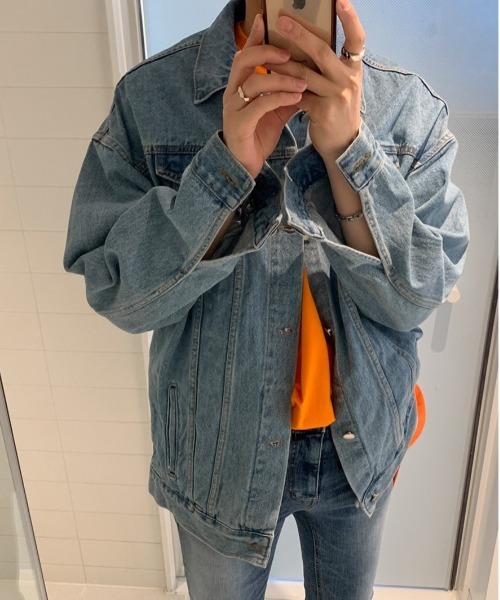 ASCLO(エジュクロ)の「ASCLO Perfect Ader Overfit Denim Jacket(デニムジャケット・メンズ・ライトブルー/ダークブルー・FREE)」の9枚目の写真