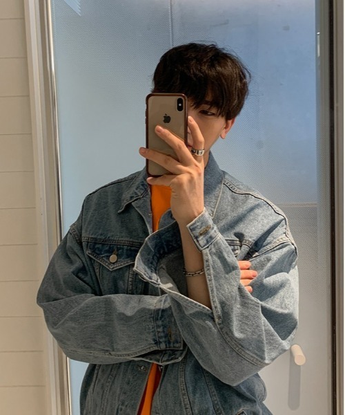 ASCLO(エジュクロ)の「ASCLO Perfect Ader Overfit Denim Jacket(デニムジャケット・メンズ・ライトブルー/ダークブルー・FREE)」の10枚目の写真