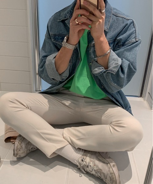 ASCLO(エジュクロ)の「ASCLO Perfect Ader Overfit Denim Jacket(デニムジャケット・メンズ・ライトブルー/ダークブルー・FREE)」の17枚目の写真