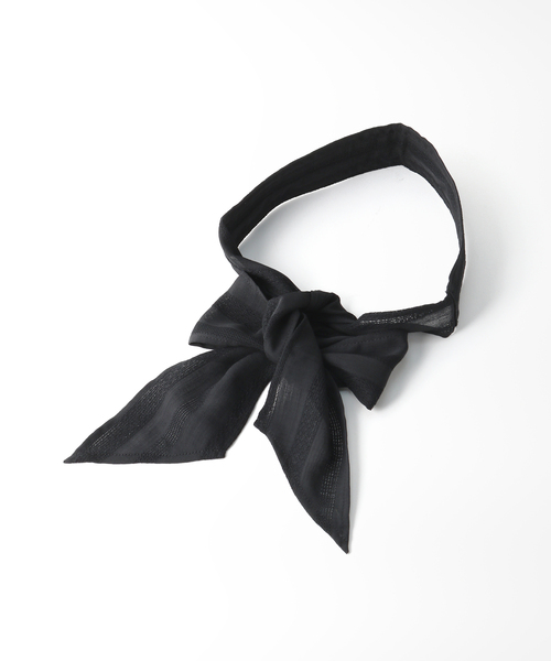 SLOBE IENA(スローブイエナ)の「【LE VERNIS/ル・ベルニ】 ヘアスカーフ(ヘアバンド・レディース・ブラック/ブラウン・FREE)」の1枚目の写真