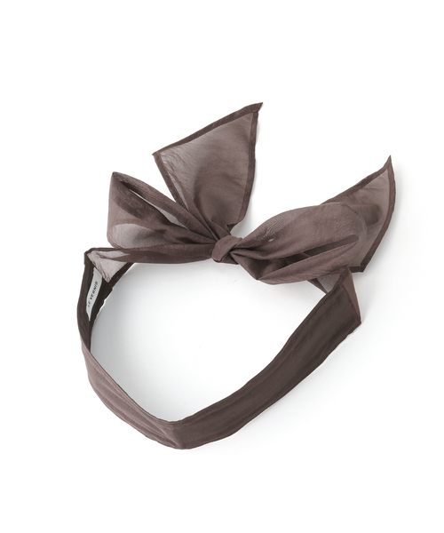 SLOBE IENA(スローブイエナ)の「【LE VERNIS/ル・ベルニ】 ヘアスカーフ(ヘアバンド・レディース・ブラック/ブラウン・FREE)」の4枚目の写真